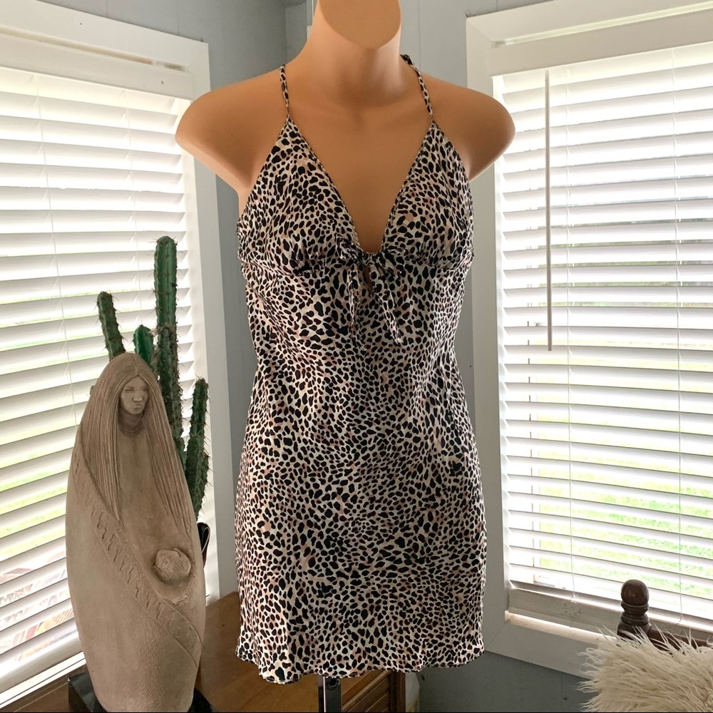 VS little leopard print teddy!! NWT!